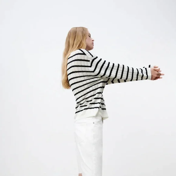 Zara linen blend knit sweater - Picture 4 of 10